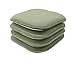 GoodGram 4 Pack Non Slip Honeycomb Premium Comfort Memory Foam Chair Pads/Cushions - Assorted Colors (Sage)