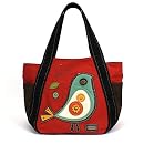 Chala Large Canvas Zip Tote Handbag - 19x9x13.5 Inches, Top Zipper, Animal Print (Cat Gen II - Brown Stripe)