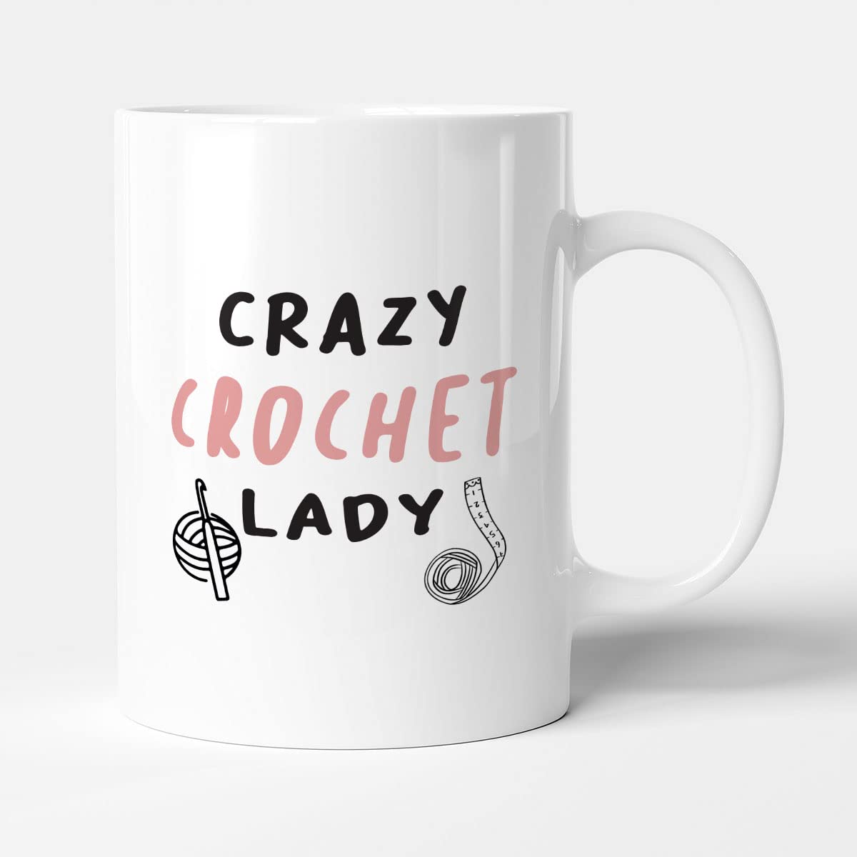 Victorian Printing Co - Crazy Crochet Lady - Funny Birthday Gift Mug, Ceramic, 11fl.oz.
