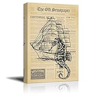 Canvas Wall Art Newspaper Canvas Prints Home Artwork Decoration for Living Room,Bedroom - 12x18 inches