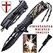 Pocket Knife - Tactical Folding Knife - Spring Assisted Knife with Fire Starter & Paracord Handle - Best EDC Survival Hiking Camping Knife for Army Military Emergency Outdoor Rescue - GrandWay 6772 primary