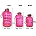 QuiFit Motivational Gallon Water Bottle - with Straw & Time Marker BPA Free Large Reusable Sport Water Jug with Handle for Fitness Outdoor Enthusiasts Leak-Proof(Hot pink,1 gallon)
