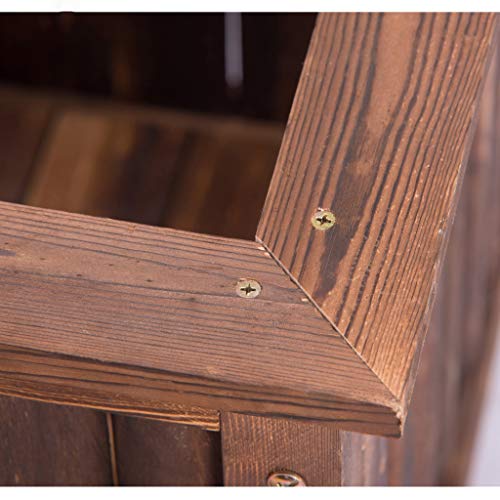 Fensterkasten Blumenkasten aus Holz Blumentrog Blumentopf Außen Rechteck Karbonisierung Antiseptische Pflanzkasten (Size… – Bild 7