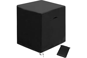 Hydrogarden Air Conditioner Cover 420D Heavy Duty Waterproof Durable for Outdoor Elastic Bottom for Secure Fit Year Around Pr