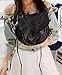 Leegoal(TM) Lovely Cute Mini Girl PU Leather Adjustable Soft Front Pocket Crossbody Bag (Black)