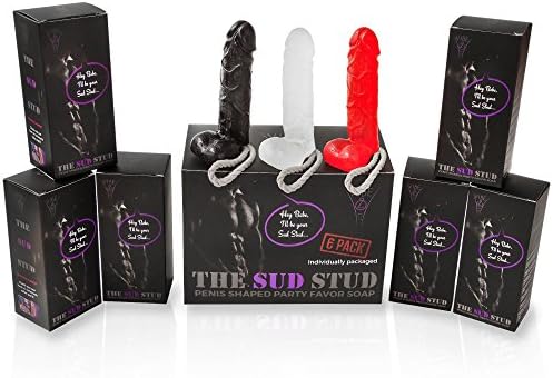 Bachelorette Sud Stud Party Favor Soap Sculptures (Multicolor 6 Pack - Rope)