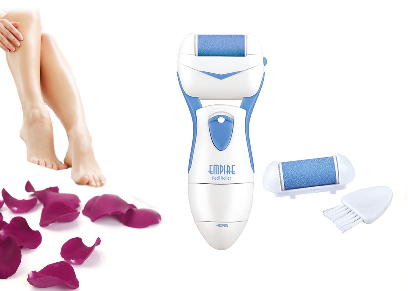 Skin Tag Removal, Electronic Pedi Roller, Foot Care Tool for Heal Grip and Cracked Feet, Waterproof Wet & Dry Use, Skin Care Tool Having 2 Heads