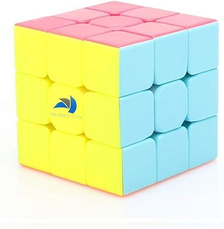 High-Speed Ultra Smooth Non Toxic Tension Adjustable Stickerless 3x3x3 Rubiks Cube, 5.7 cm (Multicolour)