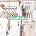 ESOUL TECHNOLOGY Pack of 6 Clothes Hangers Space Save Closet Organize Plastic Hanger Suit Pants Coat Skirt Gray