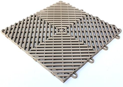Free Flow Modular Interlocking Drainage Tiles Beige Female Corner Edge