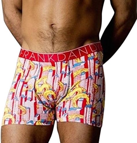 Frank Dandy Monster City Boxer Briefs, Red, Medium