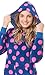 Footed Pajamas Navy Pink Polka Kids Hoodie Chenille