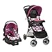 Disney Baby Minnie Mouse Lift & Stroll Plus Travel System with Light 'N Comfy Infant Car Seat, Minnie Dotty