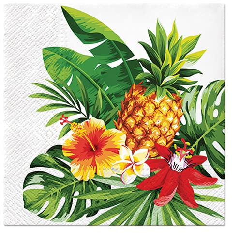 3-Ply Decoupage Tissue Paper Napkins Serviettes 33cm x 33cm - Pack of 20 (Pineapple)