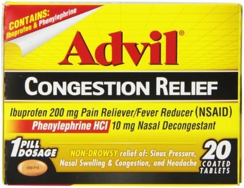 Advil Congestion Relief Tablets, 20 Count by Advil Congestion Relief