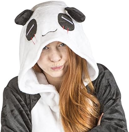 Juxy Couture Adults, Teens Panda Onesie Pajamas Kigurumi Costume For Women, Men