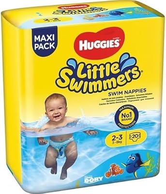 Maxi Pack Little Swimmers - Taille 2-3 - 20 couches - Couches de bain