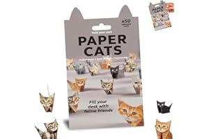 Kit origami en papier à faire soi-même, motifs amusants en papier 3D chien, chat et dinosaure, 50 adorables origami, activité