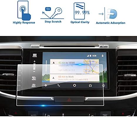 LFOTPP 2017 Accord LX-S EX EX-L 7-Inch Tempered Glass Protector, Specialized in-Dash Center Navigation Screen Display (2017 7-Inch Clear)