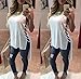 Gillberry Womens Casual Chiffon Vest Top Sleeveless Blouse Tank Tops T-Shirt (S, White)