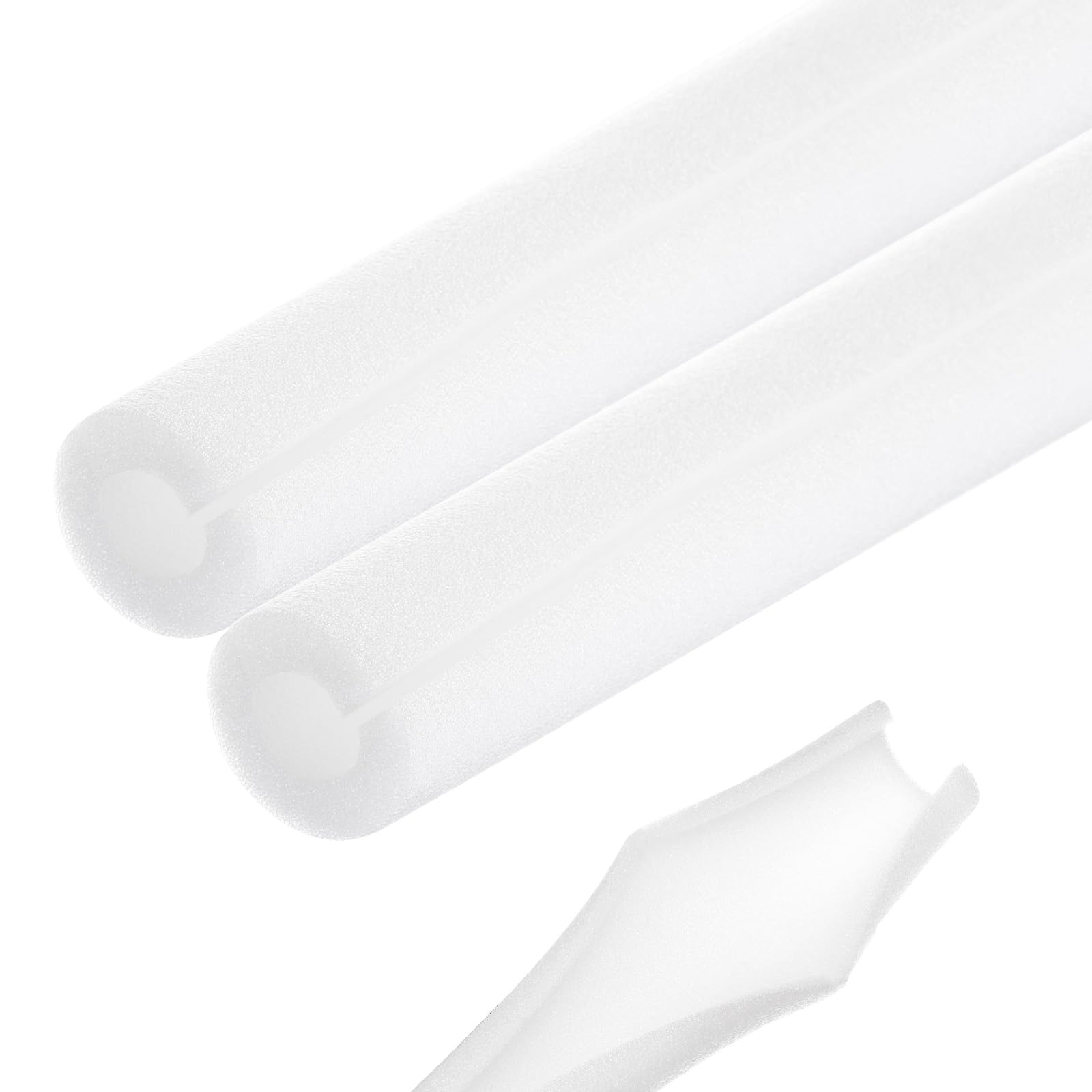 Rebower 2pcs Pipe Insulation Foam Tube 20x40mm 3ft Heat Preservation Foam Pipes [for Copper Water Pipe Freeze Protection] - White