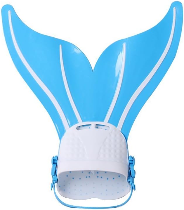 AUXFUN Adjustable Mermaid Swim Fin Diving Monofin Swimming Foot Flipper Mono Fin Swim Training for Kid Children
