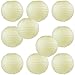 WYZworks Round Paper Lanterns 10 Pack (Ivory Cream, 10