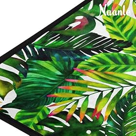 Naanle Palm Leaf Kitchen Floor Mat Watercolor Tropical Leaf Non Slip Absorbent Comfort Standing Mat Kitchen Runner Rug… 51I0KLbOgTL