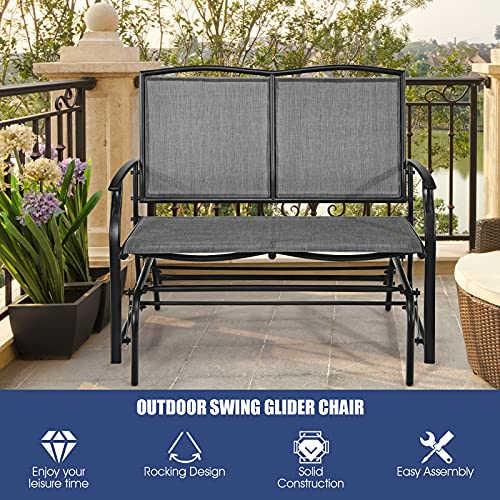 Giantex Patio Glider Stable Steel Frame for Outdoor Backyard,Beside
