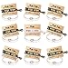 MOOKOO Bridesmaid bracelets-Ikooo 9 pcs Love Knot Open Bangle With Bride Tribe Hair tie for Best Friend, BFF of the Bride wedding Gift (9 Rose gold with black hair tie)