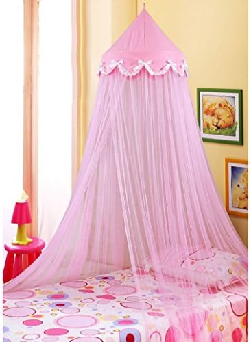 amz16128 Mosquito Net Bed Tent Pink Canopy Bunk Curtain Netting Princess for Adults Queen Twin-xl Kids Size
