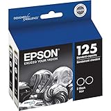 Genuine Epson 125 (T125120) Black Ink Cartridge 2-Pack