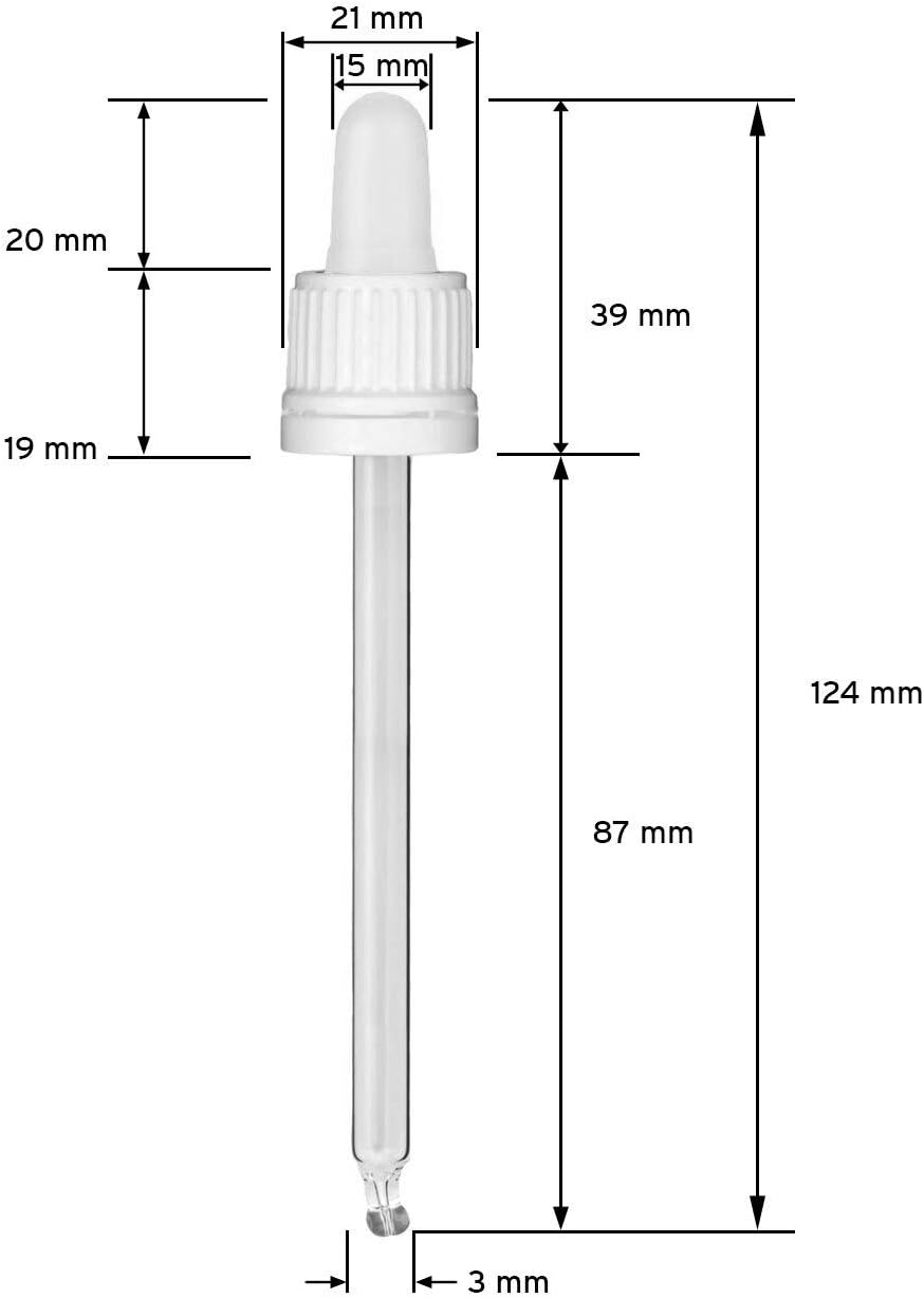 Octopus 5 x 100 ml pipette bottles with glass pipette, amber glass bottles with dosing pipette - Image 4