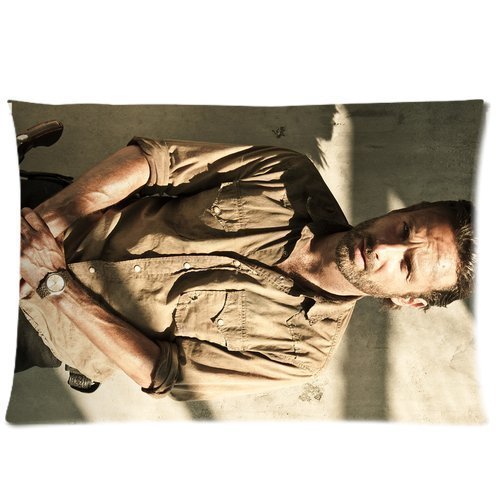 Custom Walking Dead Rick Grimes Pillowcase Standard Size Design Cotton Pillow Case 20''x36'' Zippered Pillow Cases Twin Sides