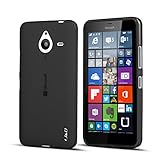 Lumia 640 XL Case, J&D Slim [Drop Protection] Microsoft Lumia 640 XL Case [Slim Cushion] Shock Protective Jelly Case Slim Case for Lumia 640 XL (Black)
