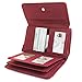 MUNDI Big Fat Womens RFID Blocking Wallet Clutch Organizer With Change Pocket (One Size, Red)