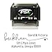 PrettySweetParty Self Inking Return Address Stamp - Custom 4 Line Personalized Address Stamp for Envelopes, Wedding Invitations, Business, Mailing Labels (Beckham Heart)
