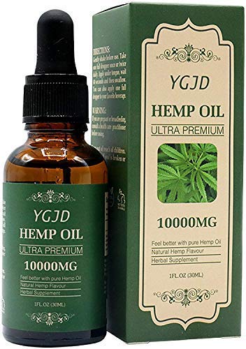 YGJD Hemp Oil 30ml, Hemp Oil 10000MG, Hemp Seed Oil for Better Sleep, Skin & Hair Pain Relief, Organic Hemp Oil Rich in Omega 3,6,9