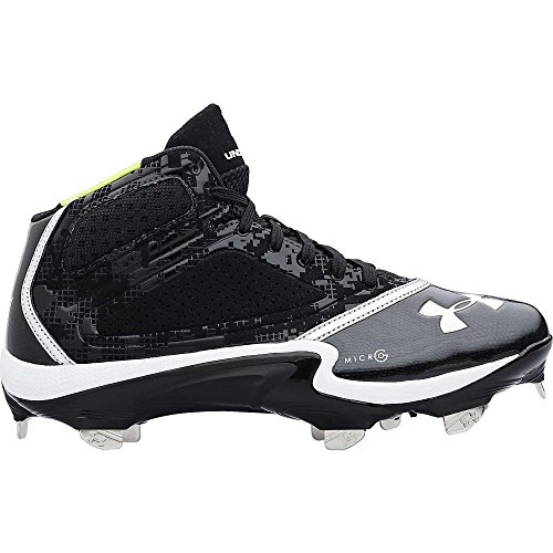 Under Armour New Men’s UA Heater Mid ST Baseball Cleats Size 8.5 Black