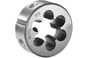 uxcell M20 x 2.5 Metric Round Die, Machine Thread Left Hand Threading Die, Alloy Steel Screw Thread Cutting Die