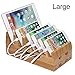 BEEBO BEABO Bamboo Charging Station for Multiple Devices Organizer, Desktop Wooden Docking Stations Holder Compatible with Phone, Watch, Table (NO Include USB Charger)