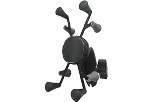 Strg Phone Holder with Composite Double Socket Arm(Medium) Compatible with RAM B Size 1" Ball Components, All Phones Motorcycle Bike Handlebar Phone Mount