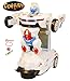 FUNTIVO Bump-N-Go Transforming Robot Car Toy with 3D Lights and Sounds, Battery Operated