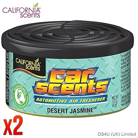 California Car Scents Desert Jasmin Lufterfrischer Home Van Büro Taxi X 2