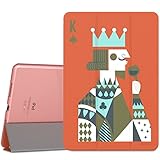 MoKo Case Fit iPad Pro 9.7 - Slim Lightweight Smart Shell Stand Cover with Translucent Frosted Back Protector Fit Apple iPad Pro 9.7 Inch 2016 Release Tablet, Poker K (with Auto Wake/Sleep)