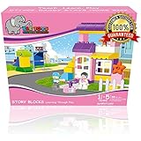 Ele Toys Duplo Compatible Kids Interlocking Building Block Set from Fun &amp; Educational - Each Set Includes a Unique Story - Daddy Stays Home Sick - 38 Piece Set
