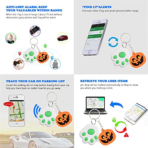 GPS Locator Pet Smart GPS Tracker Mini Anti-Lost Waterproof Bluetooth Locator Tracer for Pet Dog Cat Kids Car Wallet Key Collar Accessories(Green)