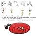 MALLCROWN Expanding Hose,Strongest Expandable Garden Hose Double Latex Core Solid Brass Connector with 8 Pattern Spray Nozzle (50ft, Red)