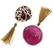 Ayliss Womens Round Leopard Gilt-edged Tassel Pasties Breast Petals