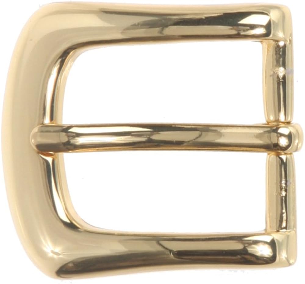 belt buckle 40mm Retro Brass Twotone Heavy Square Single Metal Prong